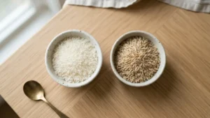Diferencia entre arroz blanco y arroz integral para perros
