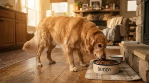 Un perro bien alimentado y feliz gracias a una dieta equilibrada
